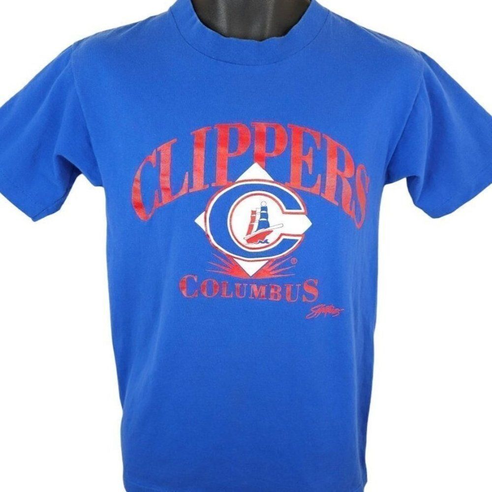 Columbus Clippers T Shirt Mens Size Small Vintage 90s Minor League Baseball MiLB